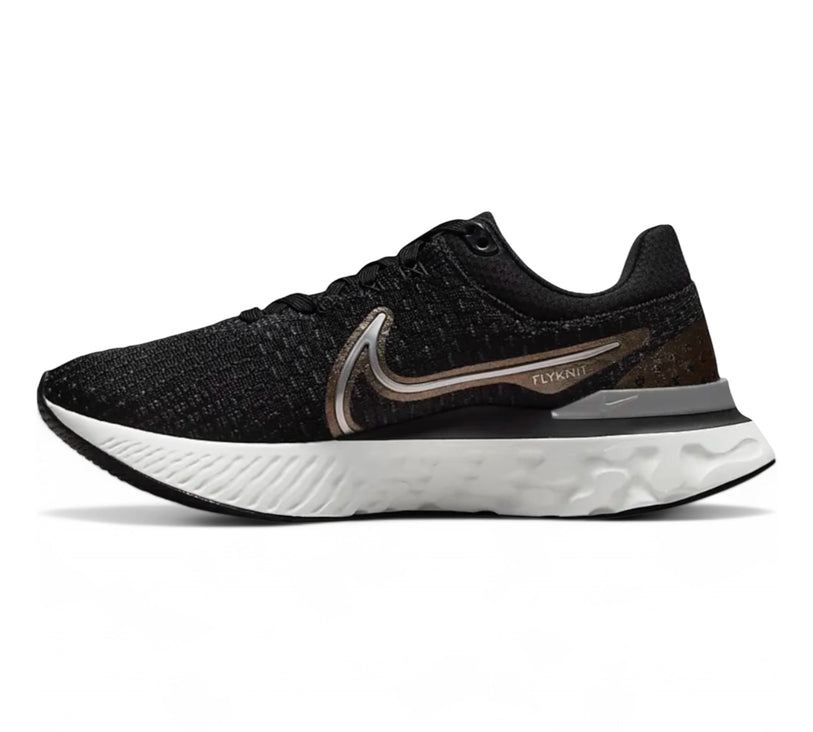 Nike React Infinity Flyknit 3 'Black/Metallic Silver' Women's