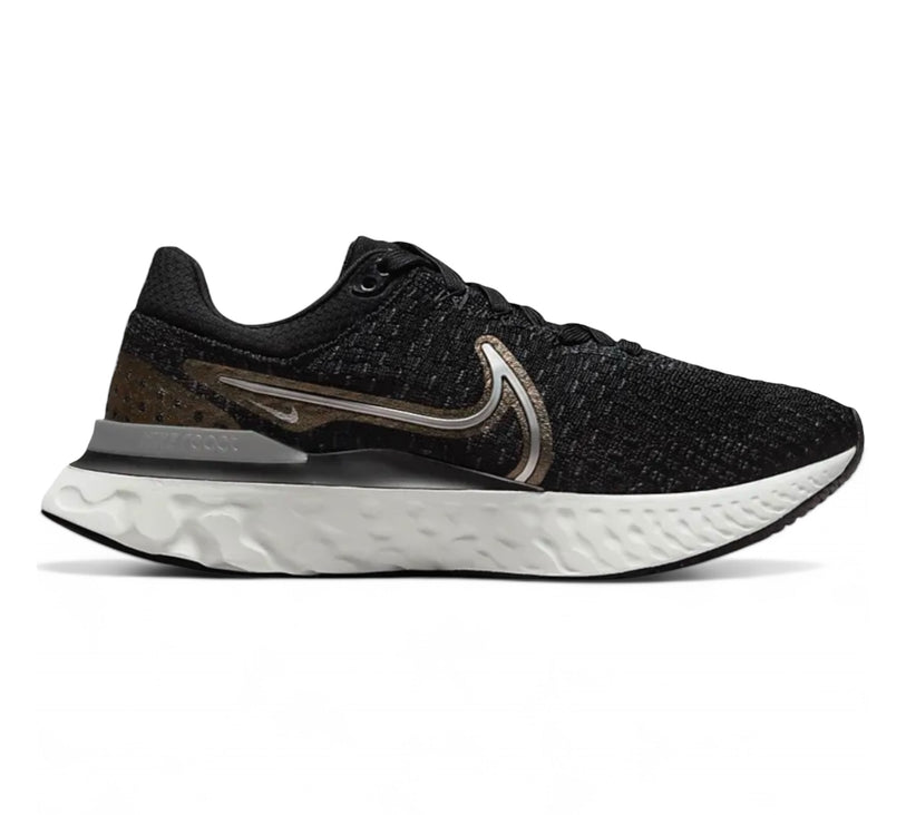Nike React Infinity Flyknit 3 'Black/Metallic Silver' Women's