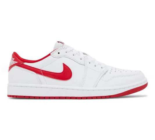 Nike Air Jordan 1 Low Retro OG 'White/Univerity Red' Men's