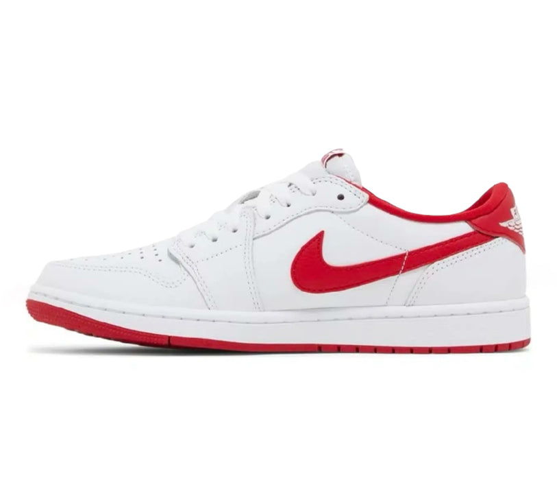 Nike Air Jordan 1 Low Retro OG 'White/Univerity Red' Men's