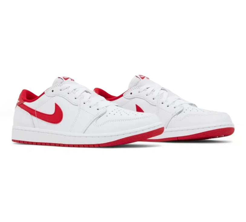 Nike Air Jordan 1 Low Retro OG 'White/Univerity Red' Men's