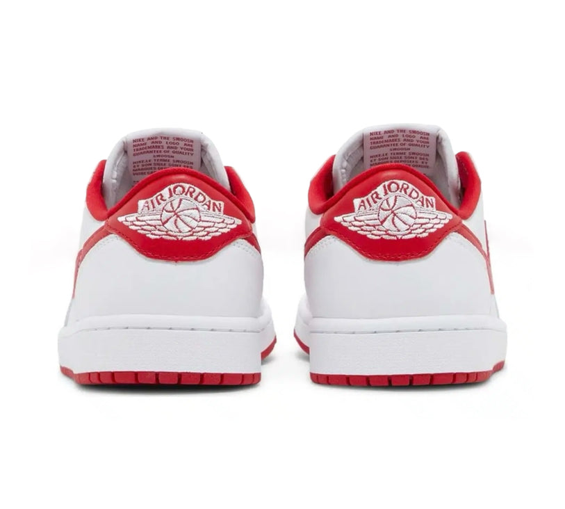 Nike Air Jordan 1 Low Retro OG 'White/Univerity Red' Men's