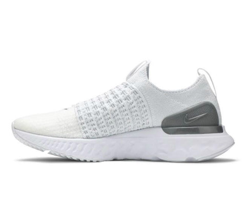 Nike React Phantom Run Flyknit 2 'White/Metallic Silver' Women's