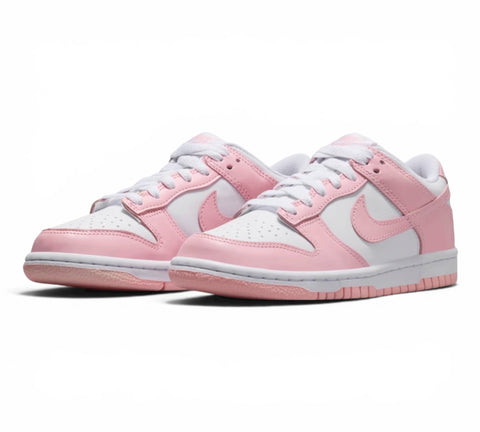 GS/Women's Nike Dunk Low White/Soft Pink