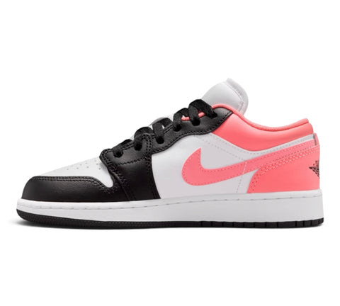 GS/Women's Nike Air Jordan 1 Low Black/Pink Glaze